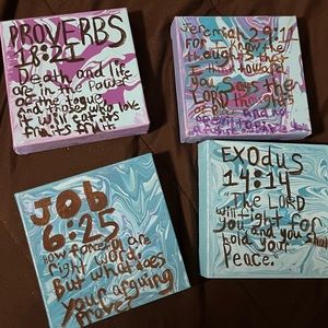 Artwork 4 different Bible verses